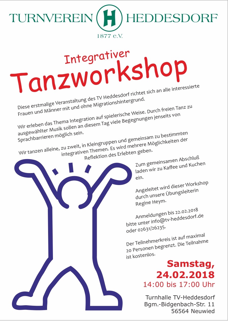 Flyer Tanzworkshop Deutsch